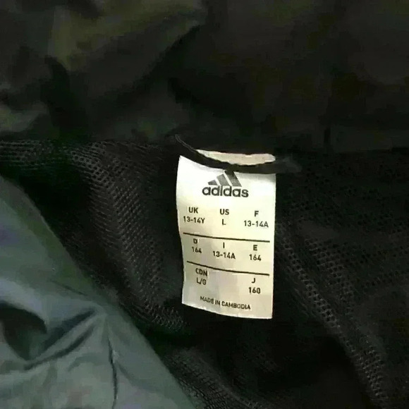 Adidas Zip Up Hooded  Mesh Lined Windbreaker Running Jacket EUC - Picture 5 of 13